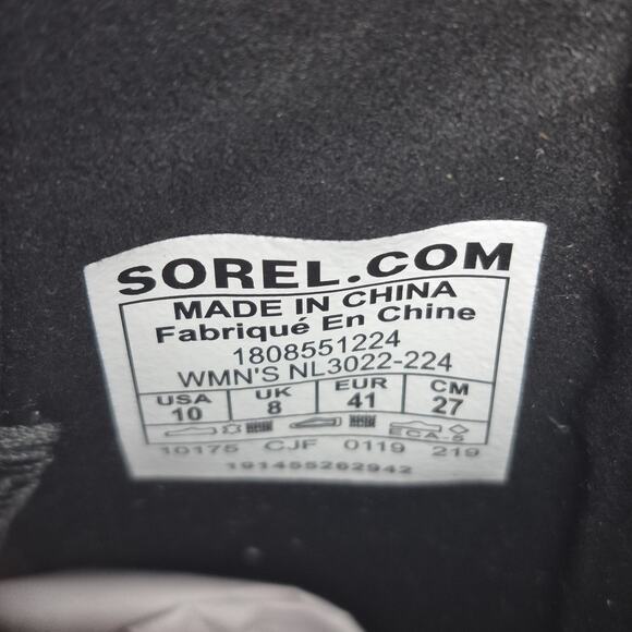 SOREL Joan of Arctic Wedge II Chelsea WP Boots Camel Brown Leather Women's Sz 10 - Picture 9 of 9